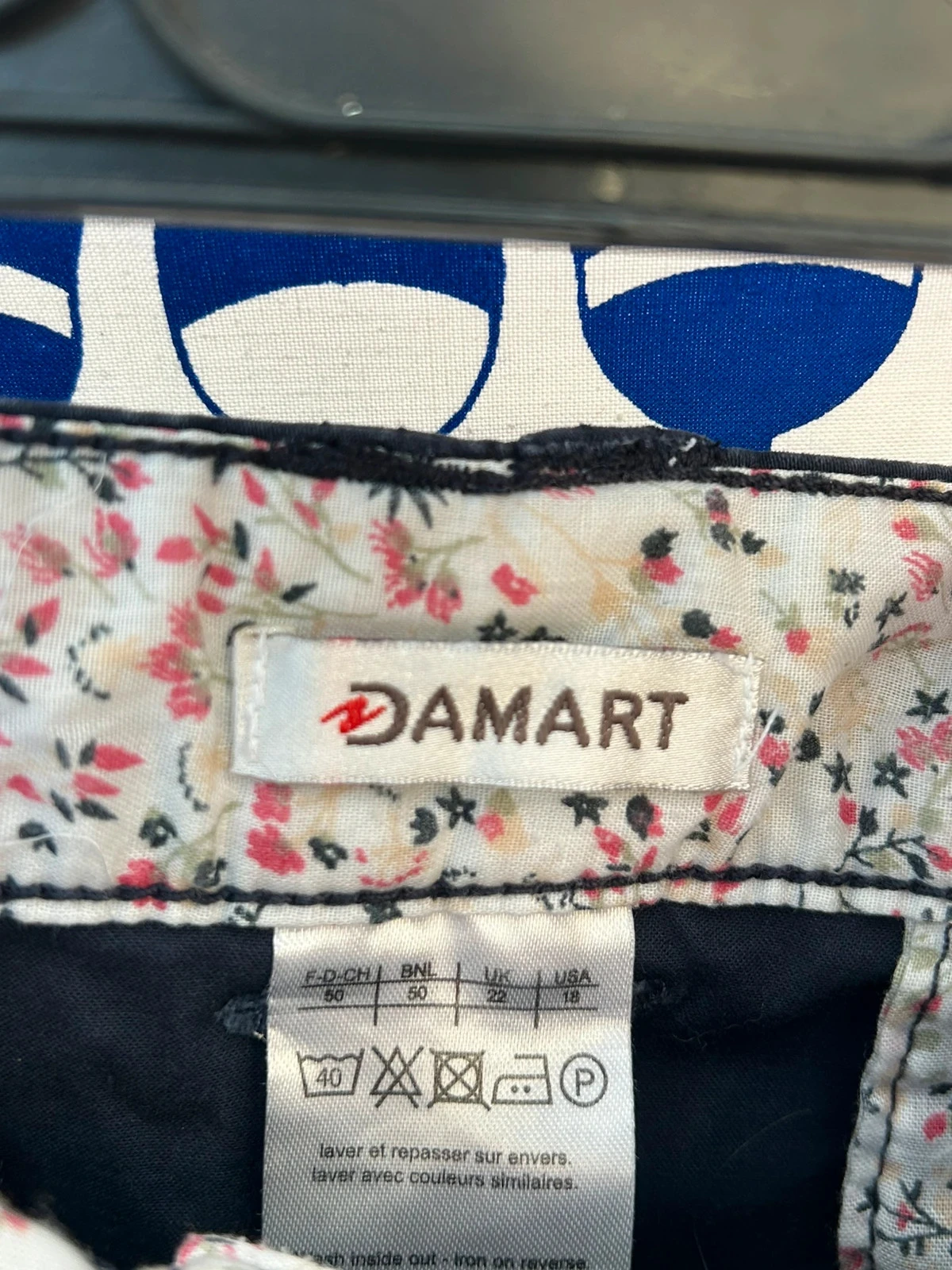 Saia 50/5XL Damart algodão azul marinho feminina em muito bom estado – photo 2